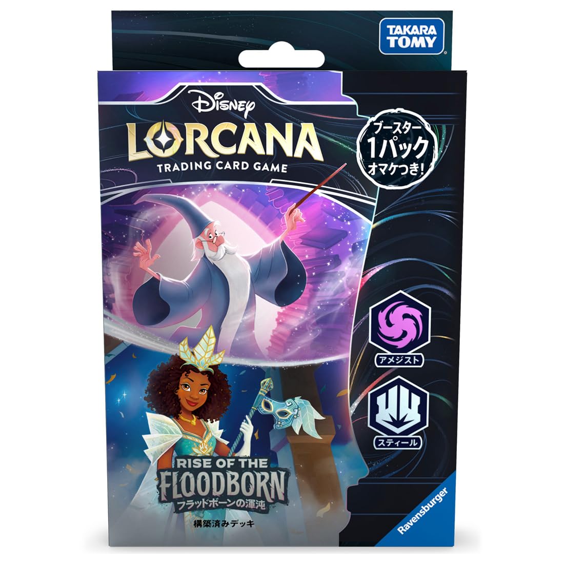 

Disney Lorcana TCG Japanese Version Preconstructed Deck Floodborn Chaos Amethyst Steel