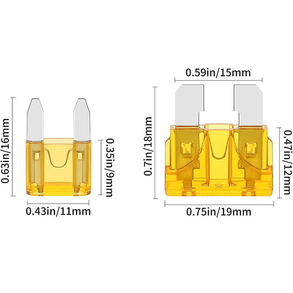 Autosicherungen-Sortiment, 306-teilig, Mini-Legierungssicherungen, Ersatzsicherungen für Auto und Boote, Multifunktions-Autosicherung für den Einsatz im Fahrzeug, 2 A, 3 A, 5 A, 7,5