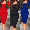 Novinka Jarní Dámské Bodycon Šaty - Dlouhý Rukáv, Sexy Vysoký Pas, Obepínající Boky