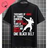 Unisex Funny Karate Graphic TShirt  Keep Training Until The Belt Turns Black Slogan Pure Cotton Shortsleeve Sports Tshirt