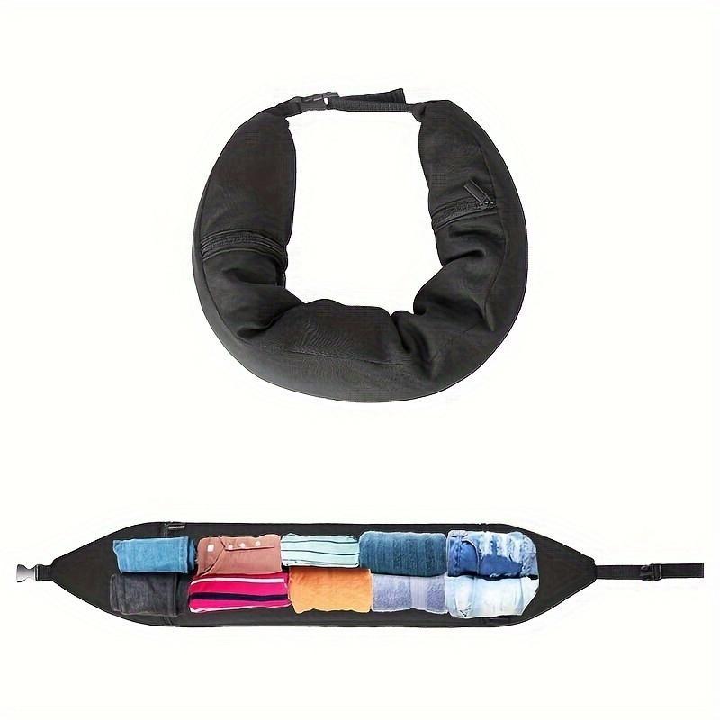 1pc Travel Neck Pillow Stuff With Clothes, 3-in-1 Neck Travel Pillow, Avoid Extra Luggage Fees, Travel Essentials