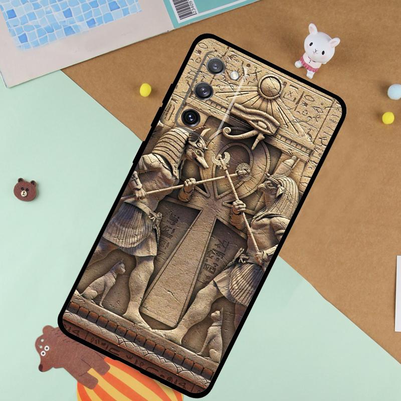 Egypt Pharaoh Mural Soft Case For Samsung Galaxy S25 Ultra S9 S10 S20 S22 S21 Plus S23 FE S24 Ultra Funda Cover