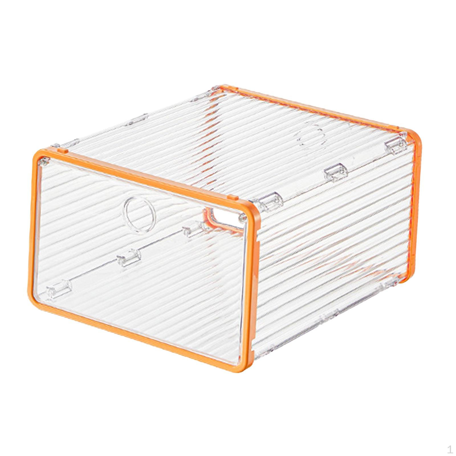 

Large Shoe Storage Box Clear Container Organizer Easy to Assemble Side Opening Rack жовтий