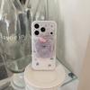 Kawaii Cartoon Dog Phone Stand Case IPhone 15 16 17 Pro Max Double Layer IMD Anti-Scratch Drop Protection