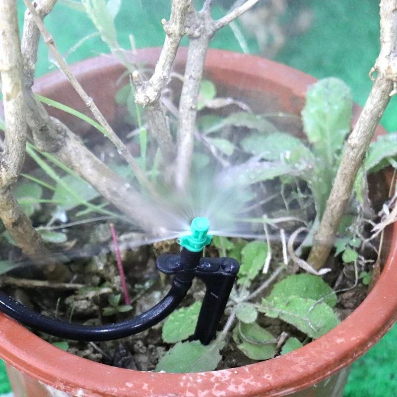 Multicolor Atomizing Micro-Sprinkler Nozzle (Blue 90°, Green 180°, Red 360°) for Lawn & Tree Cooling