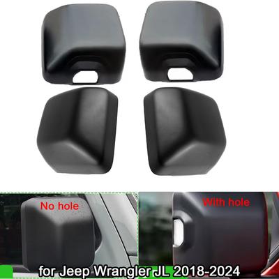 Seitenrückspiegelkappe mit/ohne Lichtloch für Jeep Wrangler JL 2018 2019 2020 2026 2026 2026 2026 ABS Schwarz