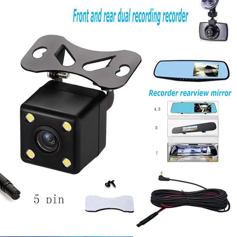 170 Degree Parking Camera 5 Pin HD Car Rear View Camera Reverse 4LED Night Vision Video Camera Wide Angle For Car Accessories