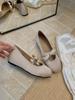Fashion IPPEUM Ballet Flats Satin Pink Round Toe Mary Janes Shoes Ballerinas Zapatos Mujer