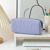 Multiunction Striped Pencil Case Water Resistant Polyester Pen Pouches Travel Cosmetics Bag For School Office Supplies