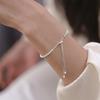 925 Sterling Silver Smooth Round Beads Bracelet For Women Vintage Simple Adjustable Classic Party Jewelry Gift