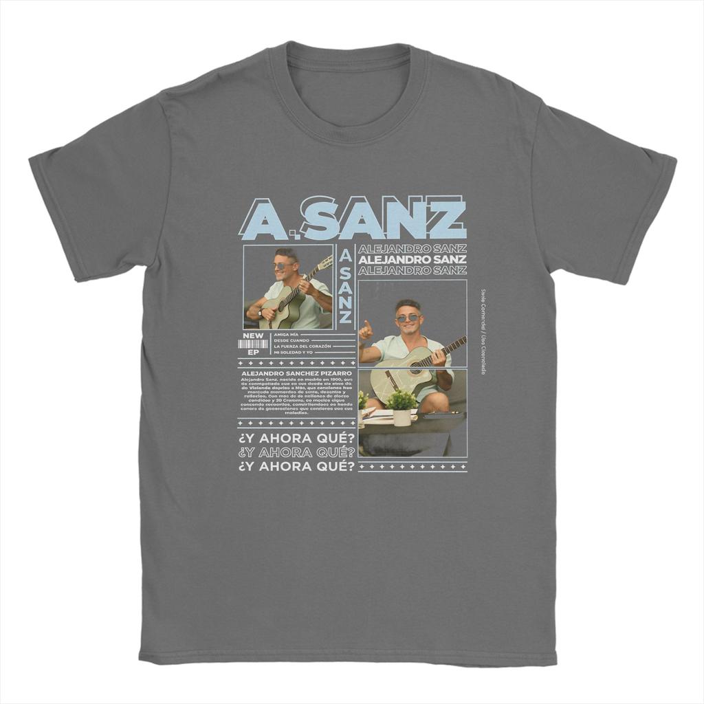 Singer Alejandro Sanz Pop Music T Shirt Novelty TShirts Short Sleeves Y2K Retro Tshirt Summer Cotton 4XL 5XL 6XL Clothes