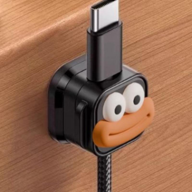 Magnetic Cable Organizer Desktop Wall-mounted Mobile Phone Data Cable Charging Cable Storage and Fixation Device, Plug Hook Fairie