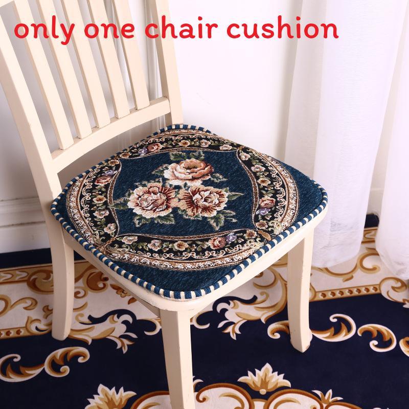 Chenille Non Slip Chair Cushion With Floral Pattern For Home Dining And Office