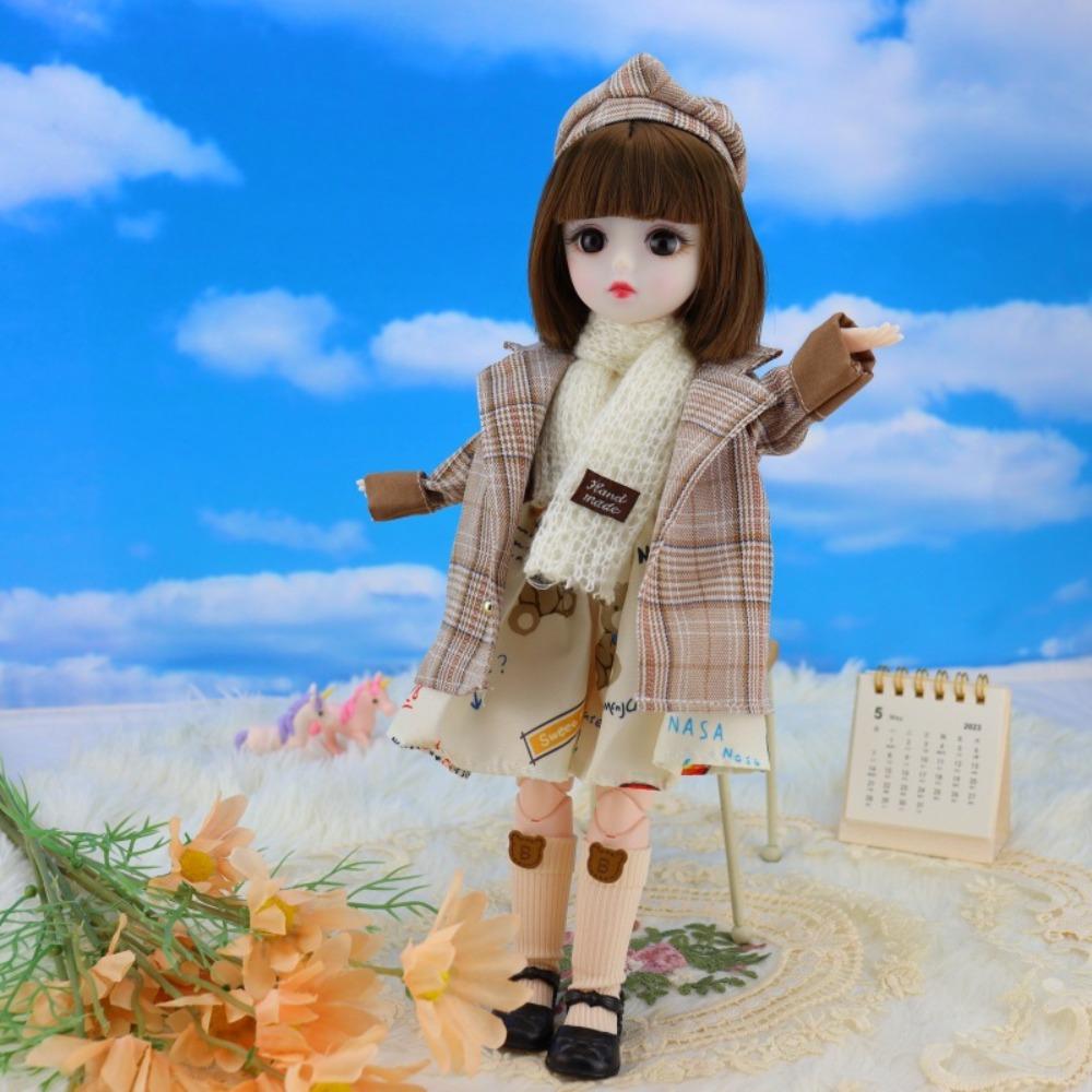 

Привлекательные глаза 30 см BJD кукла с одеждой длинные волосы принцесса макияж шарнирная кукла малыш style E