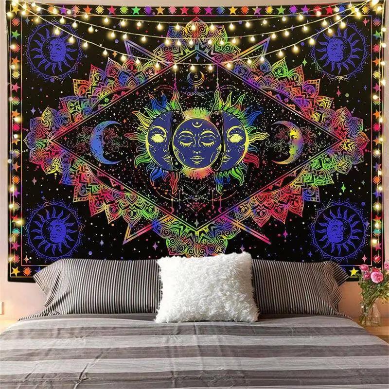 VIKAMA Interstellar Walk Tapestry Dreamy CosmicStyle Decorative Backdrop For Bedroom Headboards Room Decoration