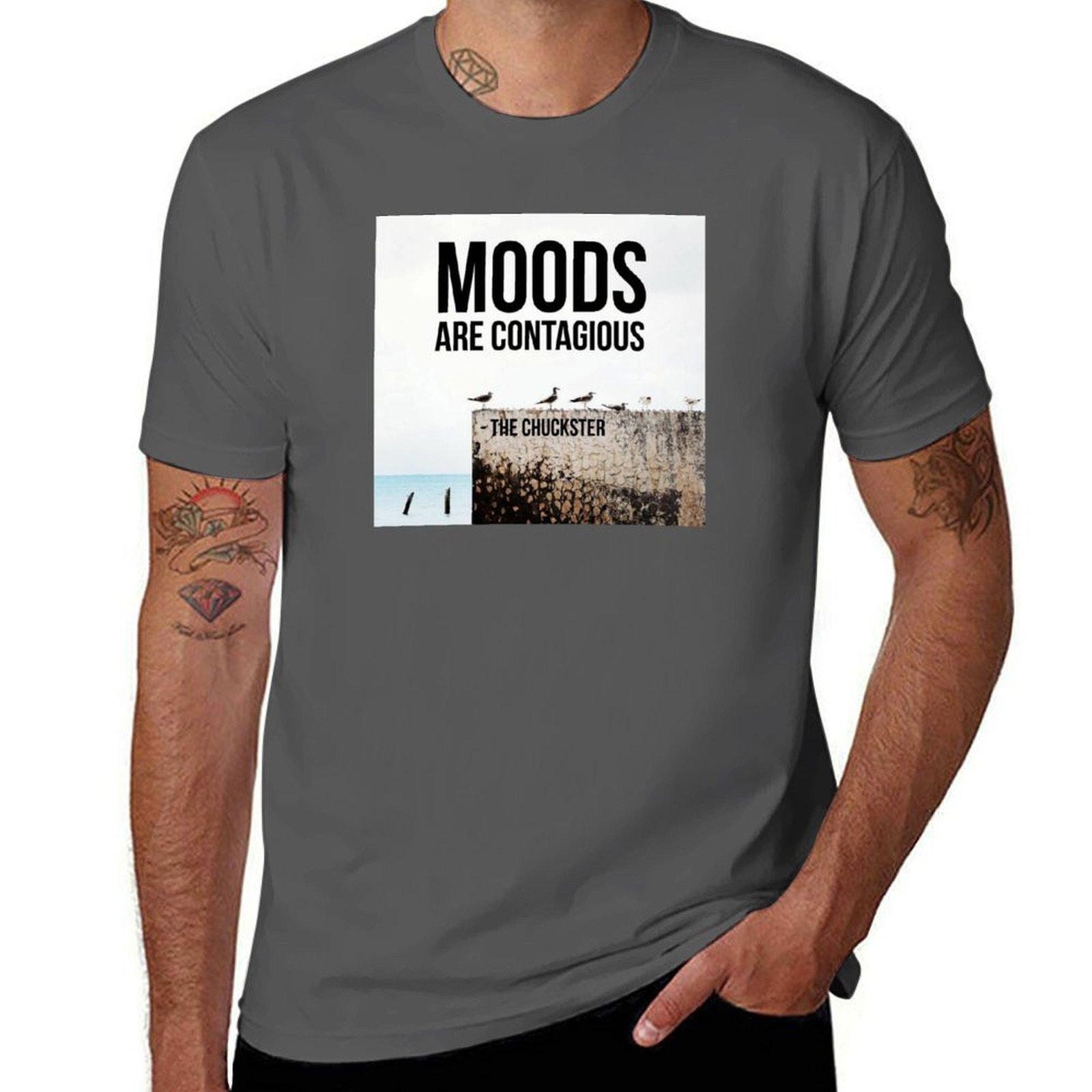 

MOODS ARE CONTAGIOUS T-Shirt anime t shirts for man t shirt for man 100 percent cotton T-Shirt 4XL