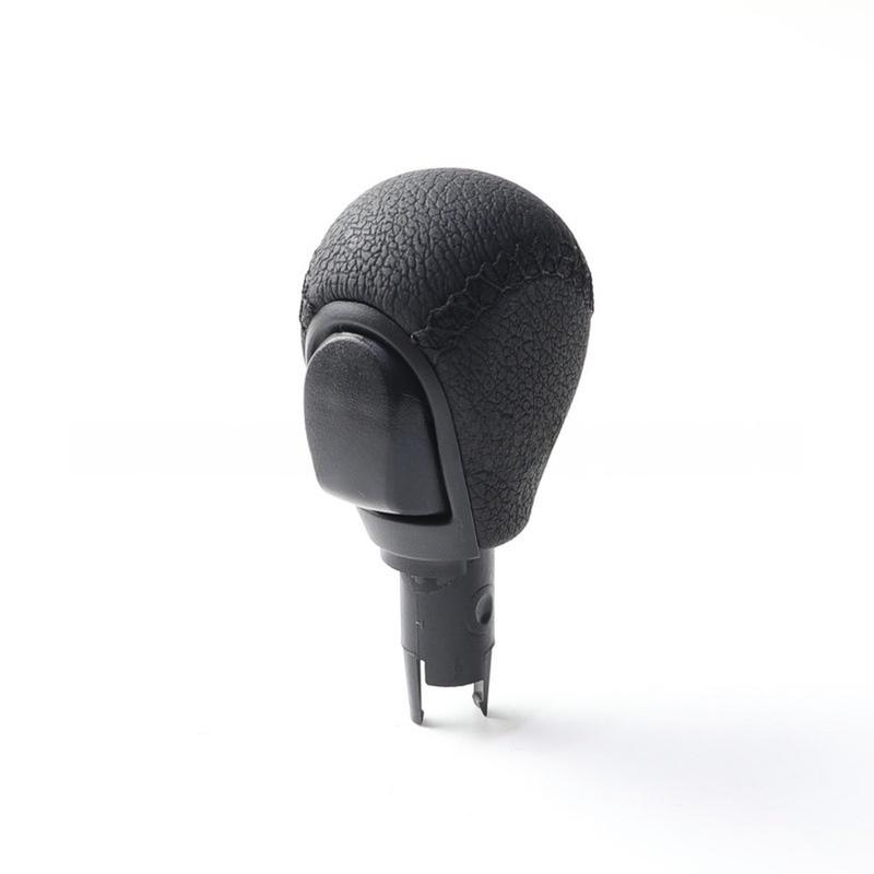 Black Gear Shift Knob Auto Transmission Knob PU Leather Cover ABS Plastic Base Wear Resistant Material Comfortable Grip Design