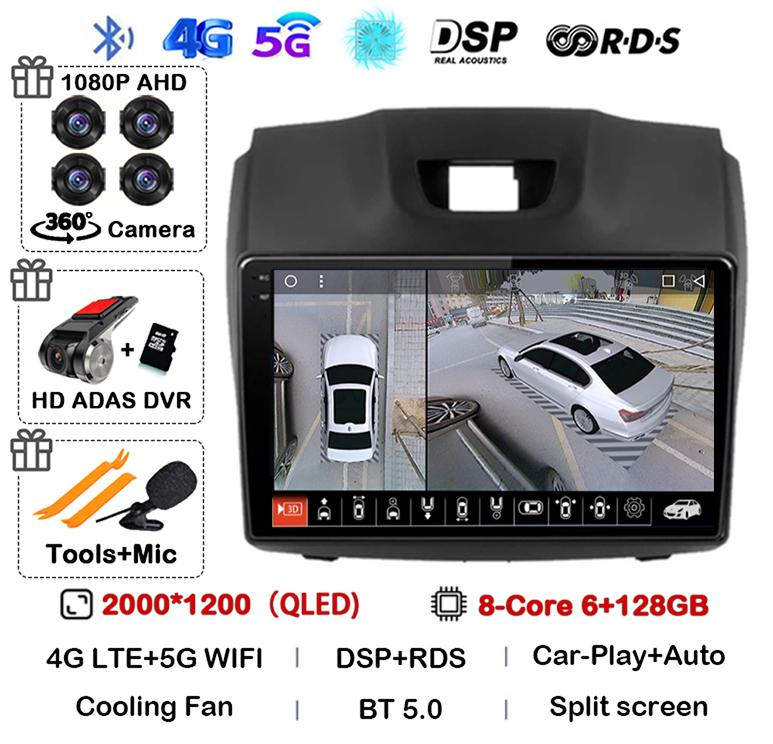 Android 14 Carplay Auto Car Radio For Chevrolet Holden S10 TRAILBLAZER COLORADO ISUZU DMAX GPS Multimedia Stereo Video Player 4G