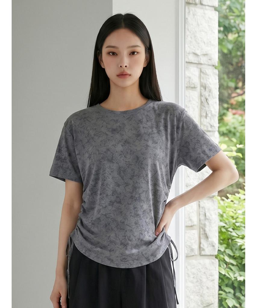 Poebeo21 Glitter Marble Washing String Short Sleeve T-Shirt (Ftdbts047)