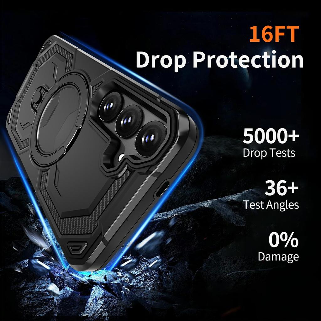 For Samsung Galaxy S26 / S26 Pro Magnetic Case Ring Kickstand PC + TPU Hybrid Phone Cover