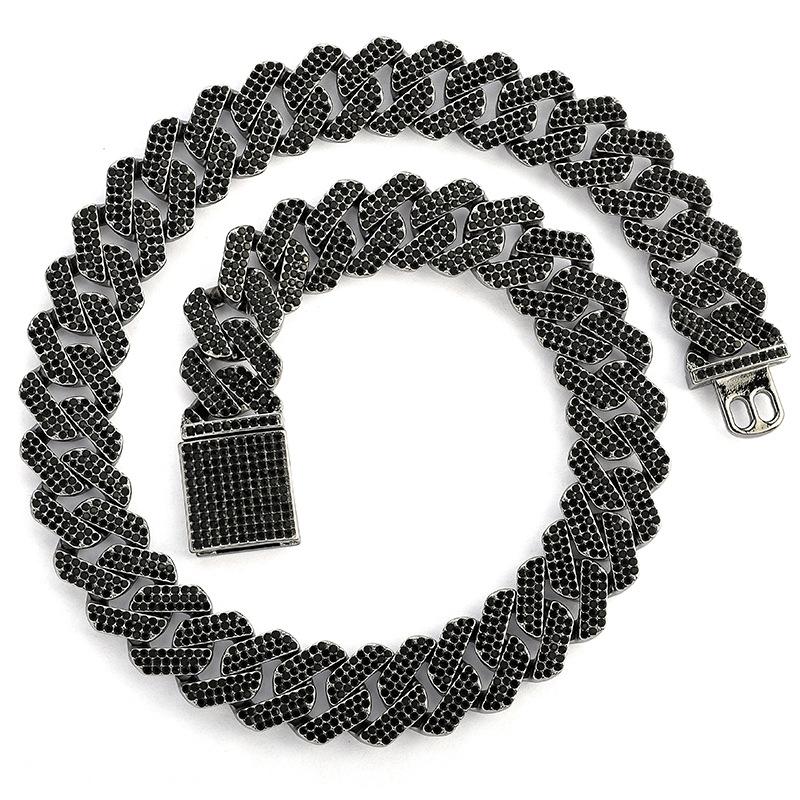 Alloy Diamond Studded Necklace for Men and Women