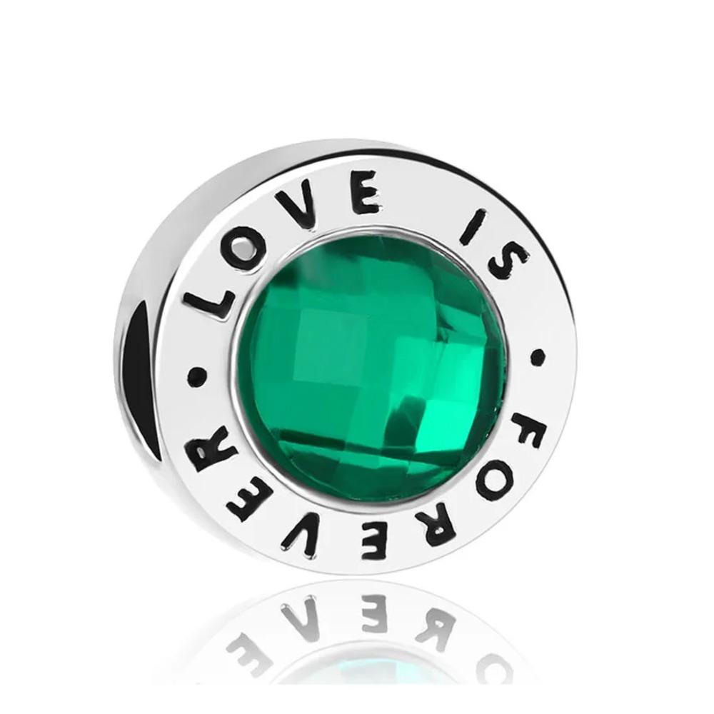 925 Silver Blue Pink Zircon Pendant for DIY Bracelet Necklace Fashion Jewelry Gift Beautiful Trinkets