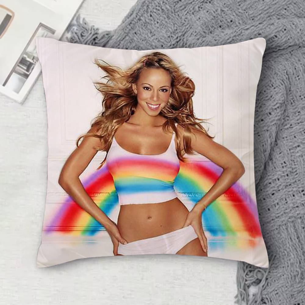 

MMariah Carey Doublesided Printed Square Decorative Cushion Cover for Sofa Living Room Home Decor 30x30 cm
