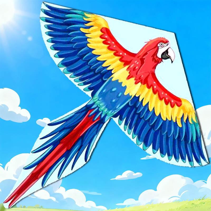 Parrot Kite for Kids - Colorful Macaw Bird Design