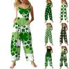 Dam Casual Jumpsuit Ärmlös St. Patrick's Day Tryckt Bomullsjumpsuit