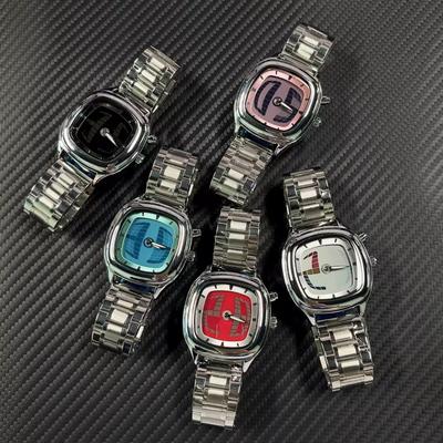 Pánské hodinky Y2K INS Styl Módní Kreativní Quartzové hodinky Digitální duální displej Svítící ručičky Relojes Para Hombres