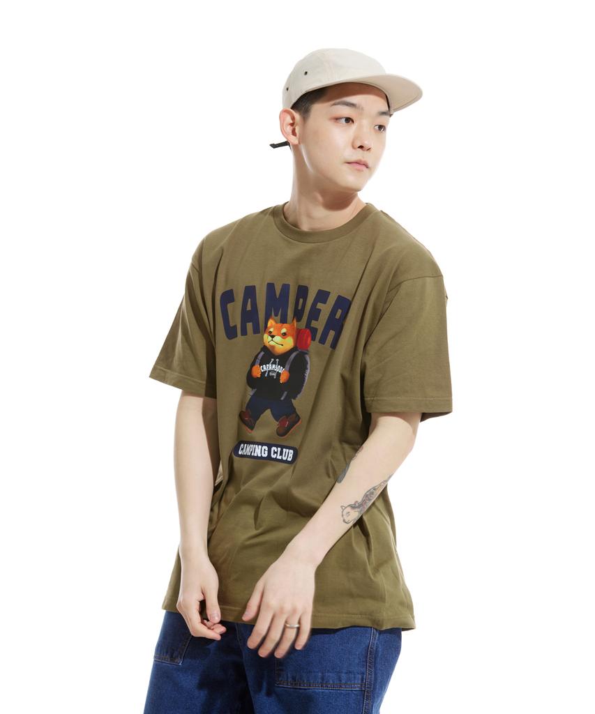 CREAM SODA LAB Camping Club Short Sleeve T-Shirt Olive Navy