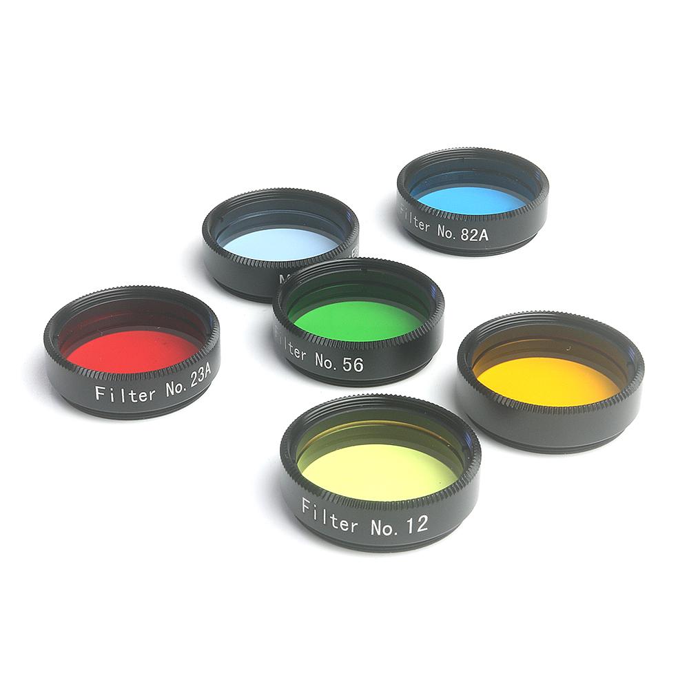 EYSDON 1.25" Astro Color Filters for Astronomical Telescopes Eyepiece Planets Nebula Photography Moon&SkyGlow #23A #56 #21 #82A