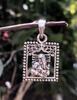Artisan Crafted 925 Sterling Silver Ganesha Sitting Inside a Frame, Antique Pendant Oxidized Oxidised Jewelry, Handmade, Handcrafted 6