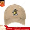 Banana Playing Baseball Fruit Lover Baseball Cap Vintage Distressed Washed Savannah Cap Unisex Outdoor Workouts Hats