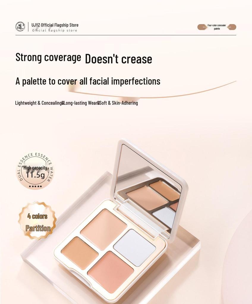 UYZ Official Three-Color Concealer Palette for Blemishes and Acne Scars Live Offer.