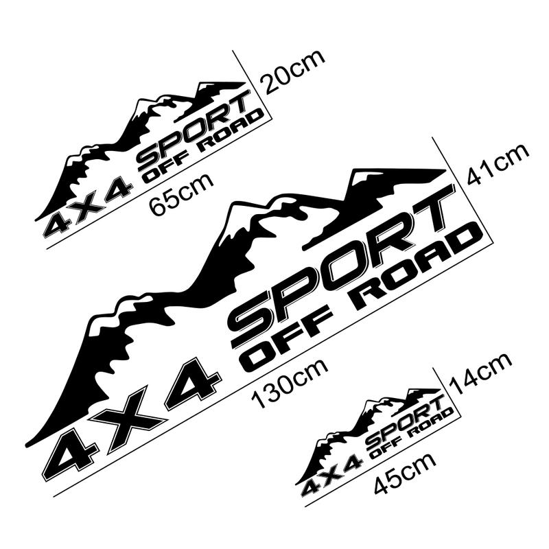 Various Sizes Universal Pickup Car Side Stickers 4x4 Sport Off Road Mountain Styling Vinyl Decor Decal Auto Tuning Accessories