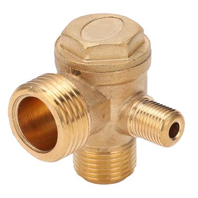 Tilbakeslagsventil Messingmateriale 1-veis Gjengetilkobling Luftpumpe Tilbehør 1 2x3 8x10
