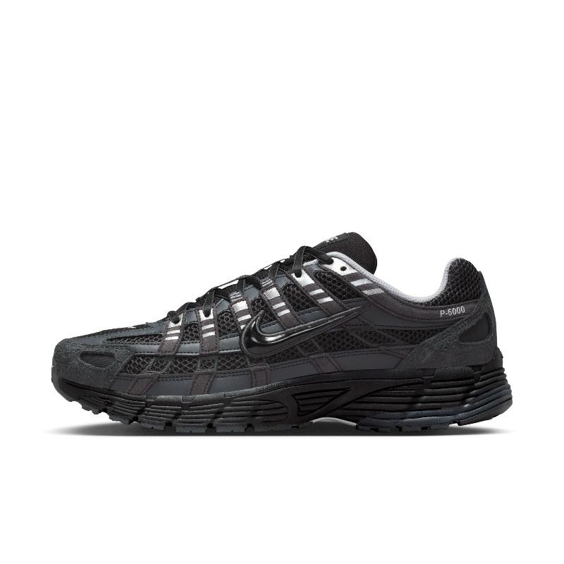 Nike Men s Breathable Sports Shoes Spring Retro Running Shoes Soft Cushioning Suede Upper NIKE P-6000 HF0015 35.5 чёрный