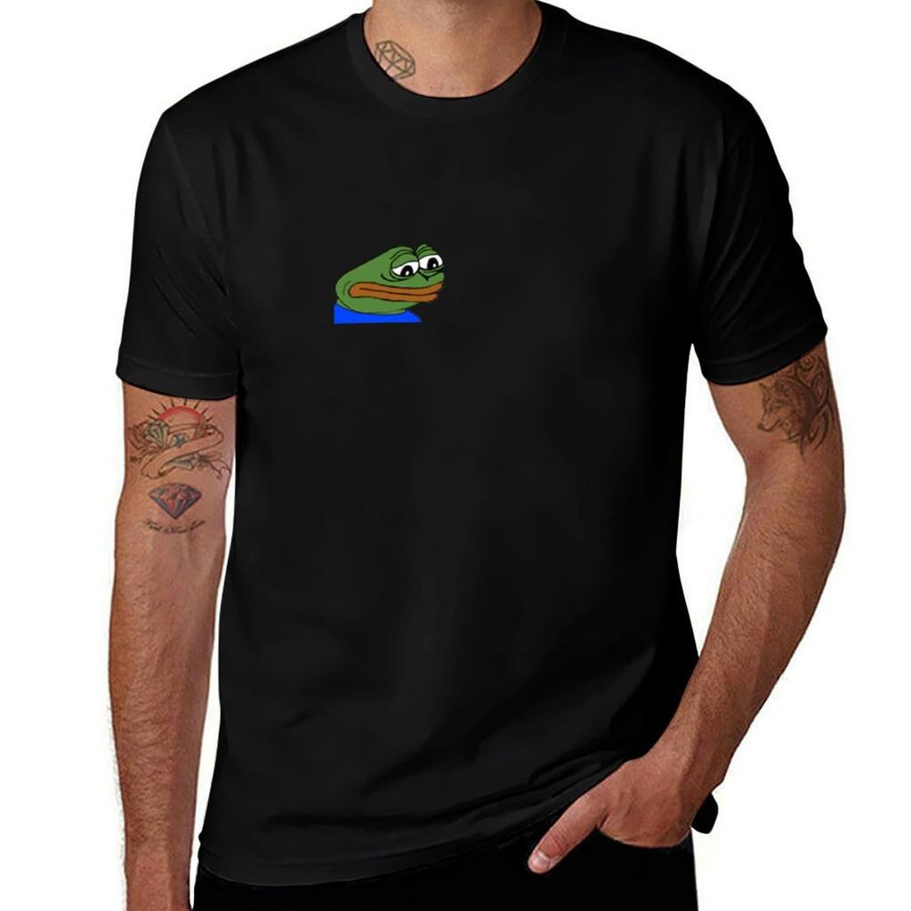 Sadge Twitch Emote T-Shirt Plus Size Summer Short Sleeve T-Shirt