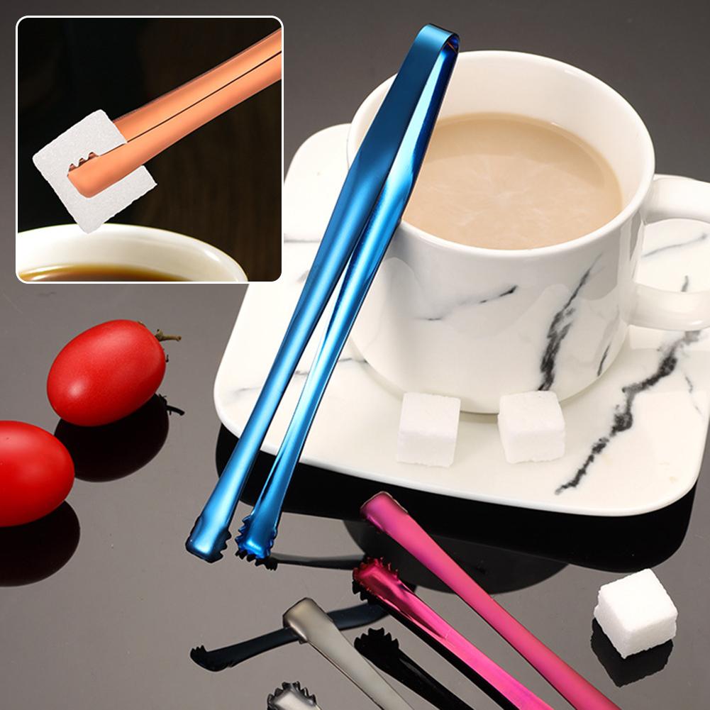 Stainless Steel Ice Cubes Clip BBQ Food Serving Clamp For Party Buffets