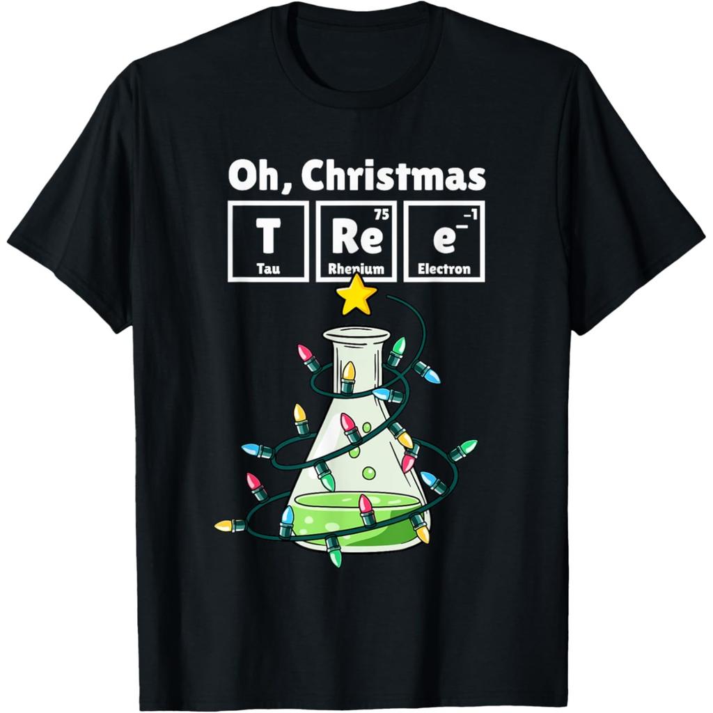 Oh Chemistree Chemical Christmas Tree Chemistry Xmas T Shirts Men Women Cotton Humor Streetwear Short Sleeve Unisex Clothing
