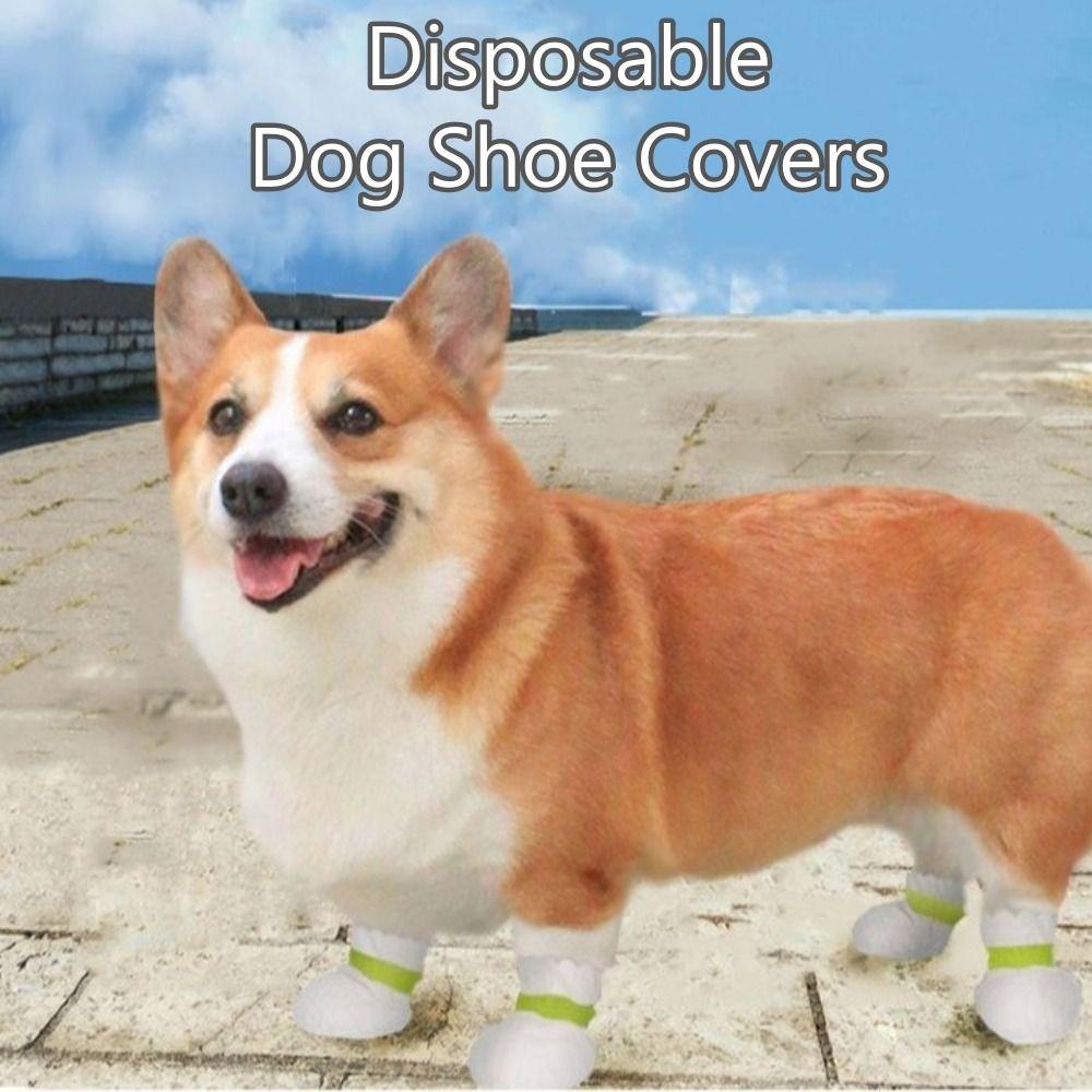 

40pcs Disposable Dog Paw Cover Bag Non-slip Walking Dog Socks New Dog Shoe Covers for Outdoor M-16 x 8 cm