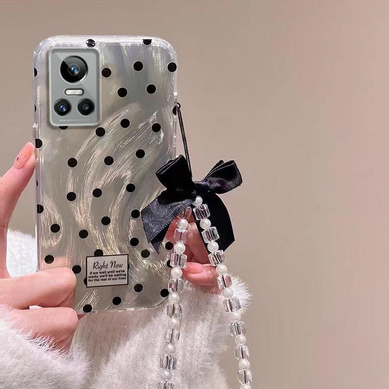 

Чехол для мобильного телефона в горошек Realme Gtneo3 Мягкий резиновый Всесторонний Женский Защитный Чехол realme GT Neo3