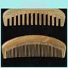 Peigne en bois de santal vert naturel Élégant antistatique à dents larges Peigne de massage pour filles