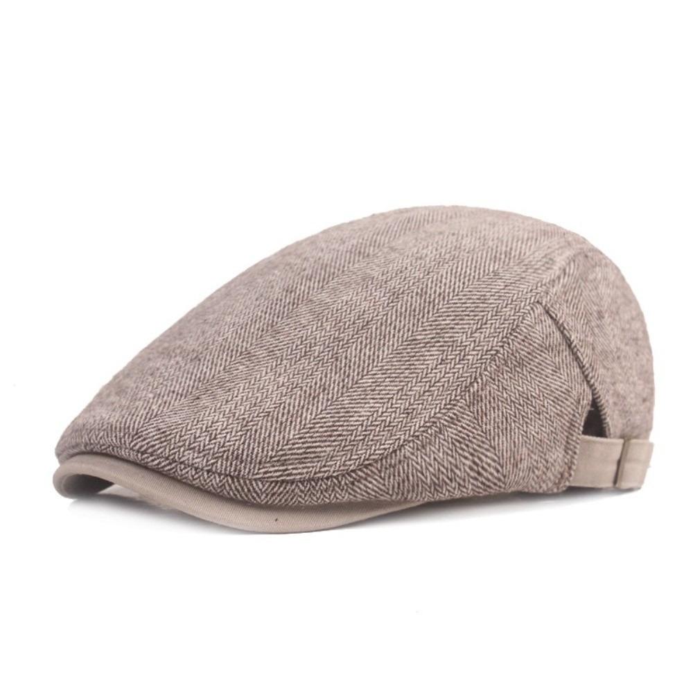 Plaid British Style Woolen Beret Cotton Painter Cap Fashion Newsboy Hat Outdoor