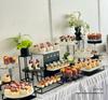 Silver Dessert Display Stand for Corporate Coffee Break and Afternoon Tea