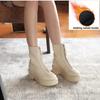 Fashion Fashion Punk Style Women Zipper Modern Casual  Ankle Boots Platform Thick Heels Short Booties Casual Autumn Winter Ladies Shoes