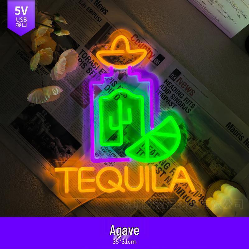 Creative LED Neon Letter Light - DIY Acrylic Sign for Kids' Room & Parties