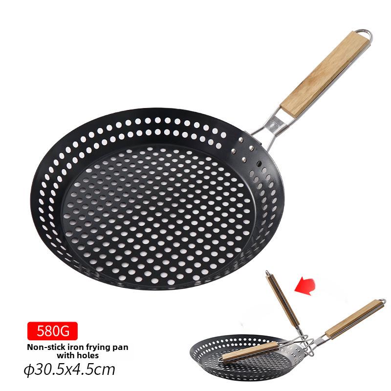 Портативный складной кемпинговый гриль и сковорода с антипригарным покрытием