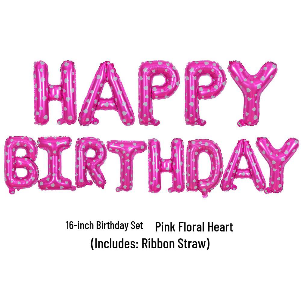 16-inch Happy Birthday Letter Balloons Decoration Set